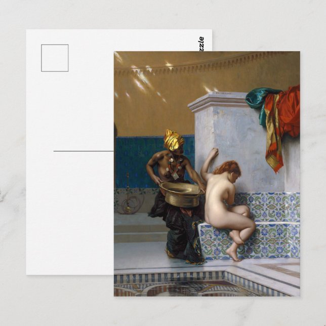 Carte Postale Bain mauresque | Jean-Lé sur Gé me ô | (Devant / Derrière)