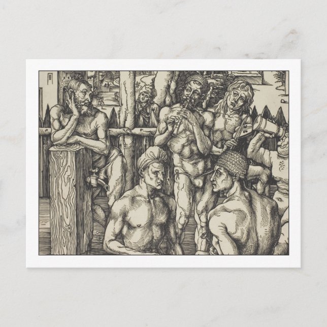 Carte Postale Bain pour hommes par Albrecht Durer (Devant)