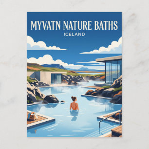 Carte Postale Bains de Nature de Myvatn Islande