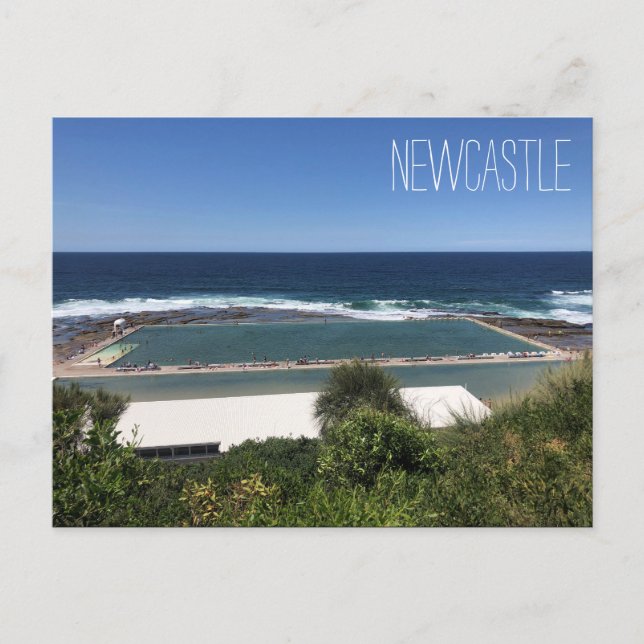 Carte Postale bains océaniques merewether (Devant)
