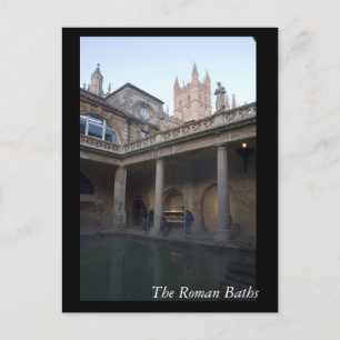 Carte Postale Bains Romains, Bain, Angleterre