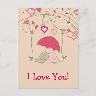 Carte Postale Baiser les oiseaux