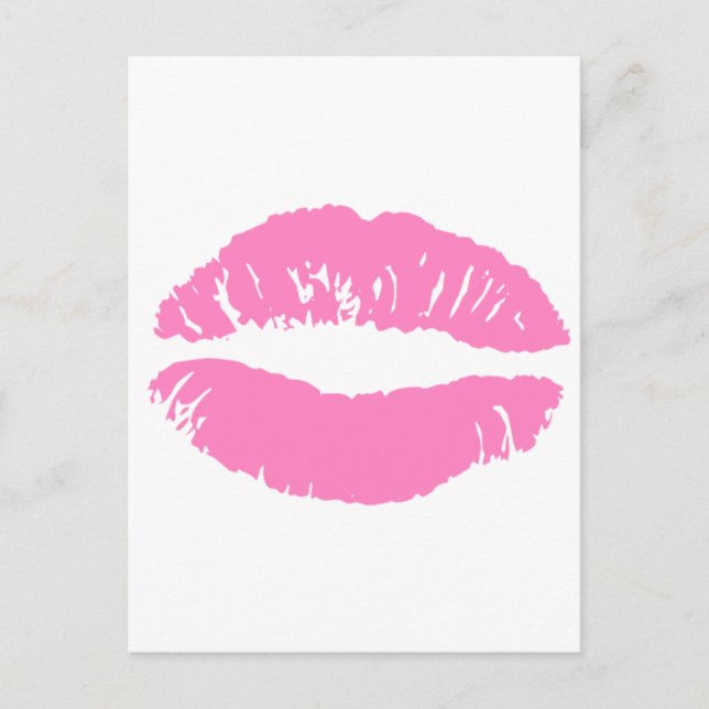 Carte Postale baiser lèvres lèvre rouge à lèvres (Devant)