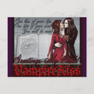 Carte Postale baiser vampire