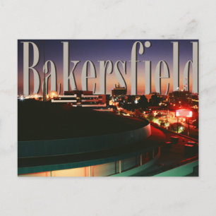 Carte Postale Bakersfield Skyline avec Bakersfield dans le ciel