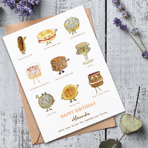 Carte Postale Baking mignon gâteaux illustrations