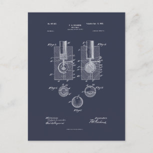 Carte Postale Bal de golf 1902, Brevet