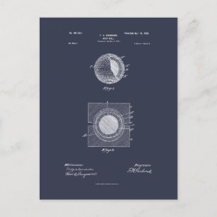 Carte Postale Bal de golf 1902, Brevet