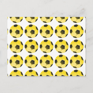 Carte Postale Bal de soccer américain jaune ou football