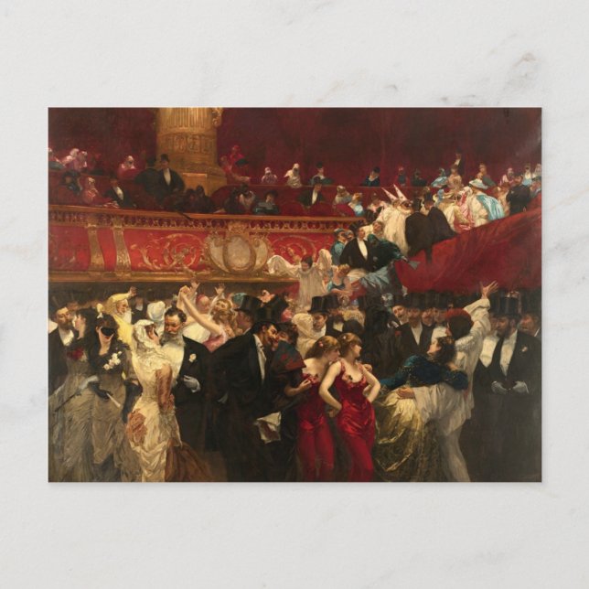 Carte Postale Bal Masquerade - Hermans (Devant)