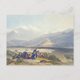 Carte Postale Bala Hissar et la ville de Kaboul avec le canon br