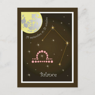 Carte Postale Balance 24 septembre au 23 octobre Postkarte