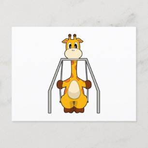 Carte Postale Balançoire de girafe