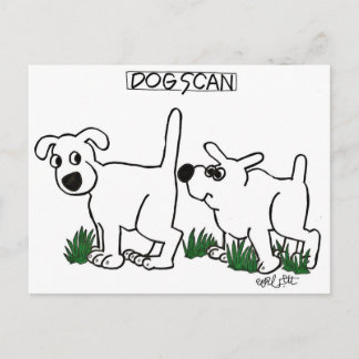 Carte Postale Balayage de chien !