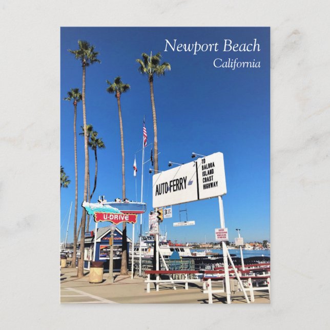 Carte Postale Balboa Island Ferry, Newport Beach, Californie (Devant)