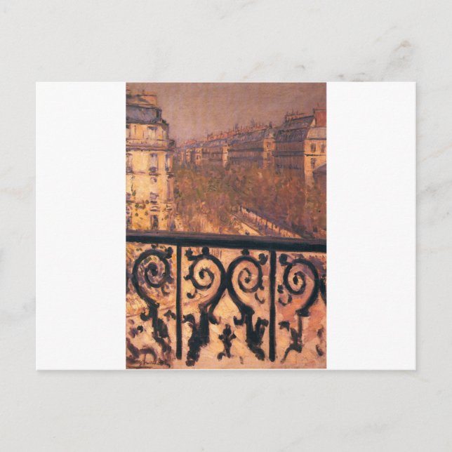 Carte Postale Balcon à Paris par Gustave Caillebotte (Devant)