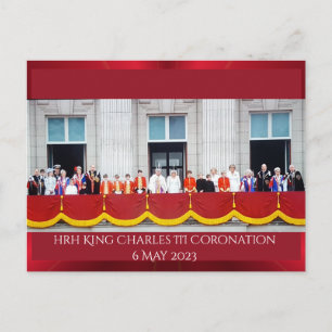 Carte Postale Balcon du couronnement de SAR le roi Charles III