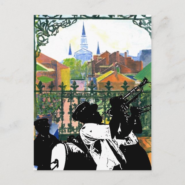 Carte Postale Balcon du quartier français, Studio Fig Street (Devant)