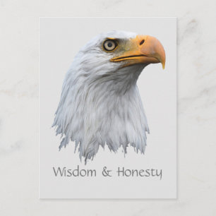 Carte Postale Bald Eagle Sagesse & Honnêteté personnalisable