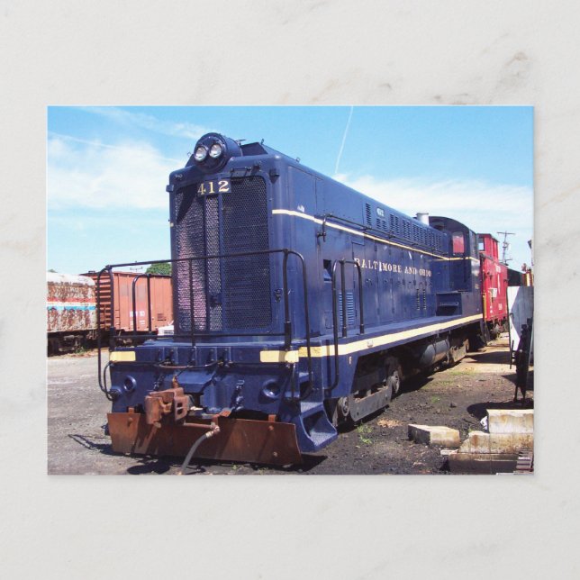 Carte Postale Baldwin B&O Locomotive # 412 (Devant)