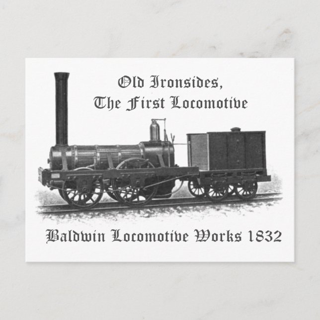 Carte Postale Baldwin Locomotive Works, Vieux Ironsides 1832 (Devant)