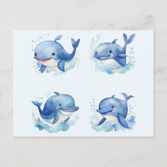 Carte Postale Baleine (Devant)