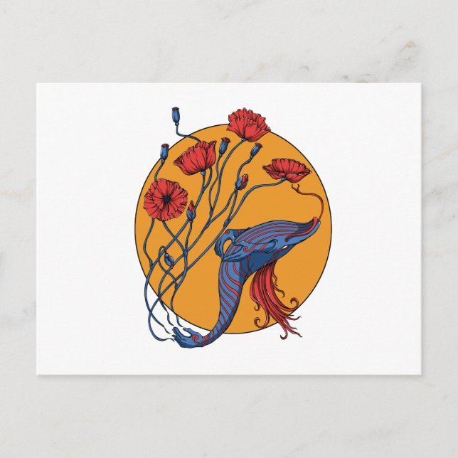 Carte Postale Baleine bleue (Devant)