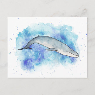 Carte Postale Baleine bleue profonde