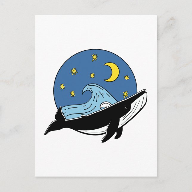 Carte Postale Baleine céleste (Devant)