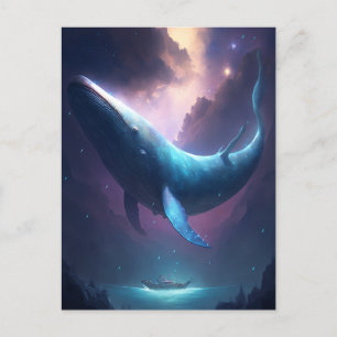 Carte Postale Baleine Dans Le Ciel L'Art Imaginaire