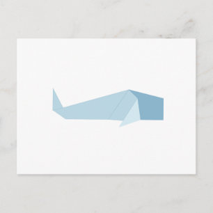 Carte Postale Baleine d'Origami