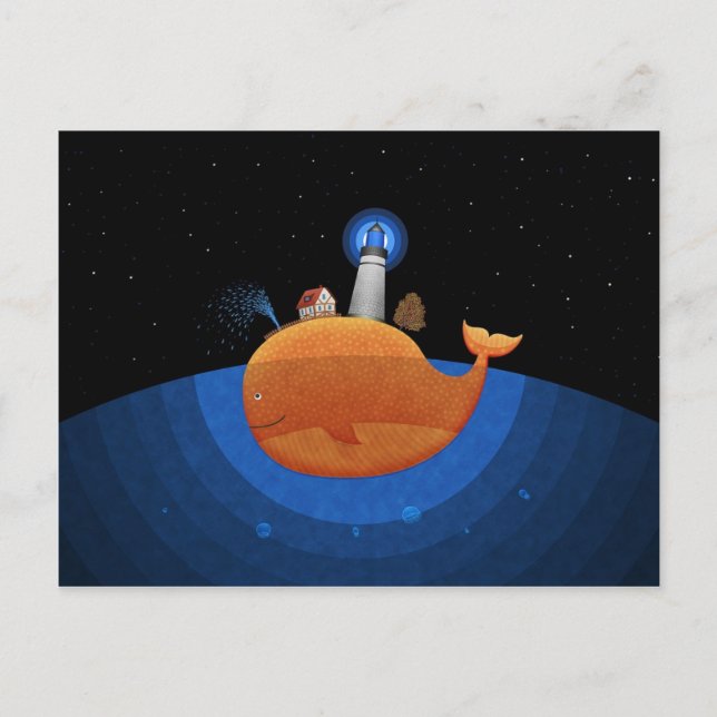 Carte Postale Baleine (Nuit) (Devant)