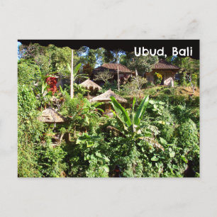 Carte postale Bali Indonésie Cabines en laiton Pla