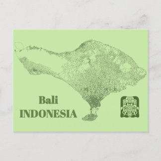 Carte Postale Bali Map