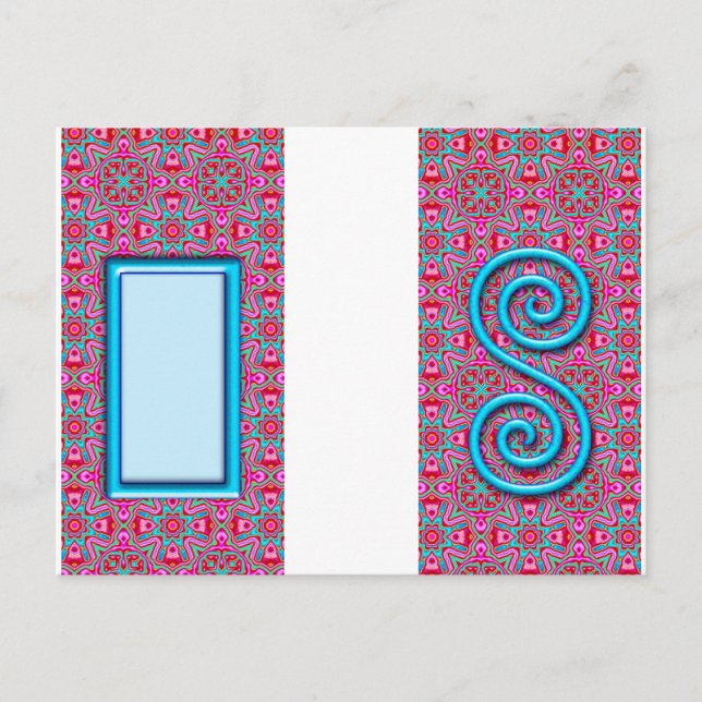 Carte Postale Balise de bagage de conception spirale (Devant)