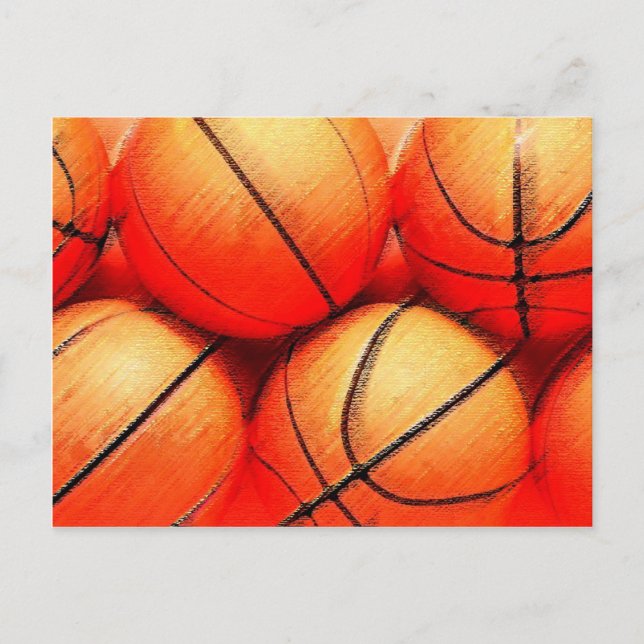 Carte Postale Balle de basket (Devant)
