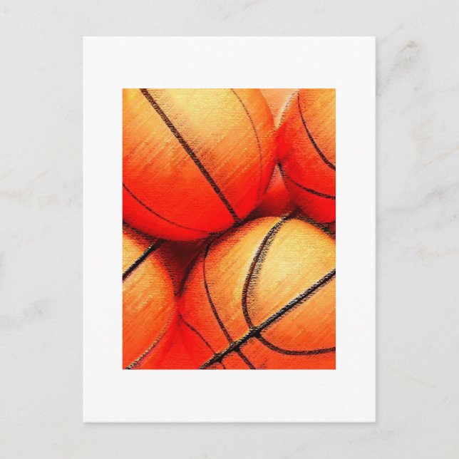 Carte Postale Balle de basket (Devant)