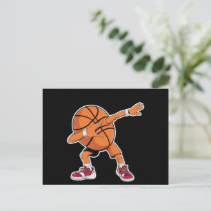 Carte Postale Balle de basket Dabbing Joueur de sport drôle 