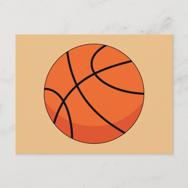 Carte Postale Balle de basket dessin animé (Devant)