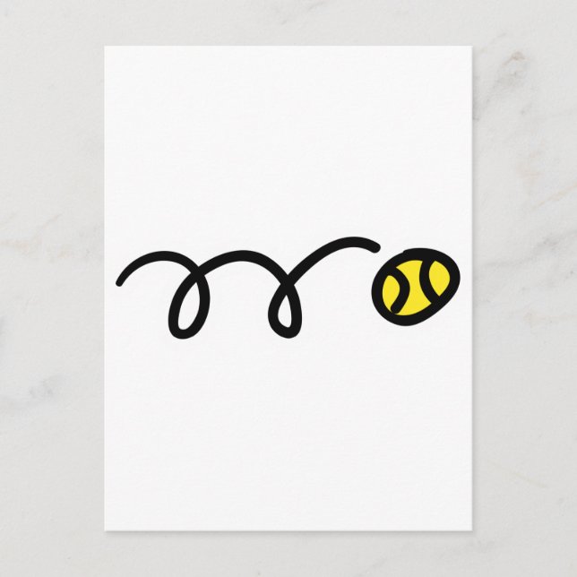 Carte Postale Balle de tennis (Devant)