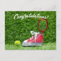 Balle de tennis félicitations sur vert