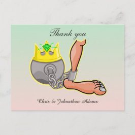 Carte Postale Balle humoristique Et Merci Mariage
