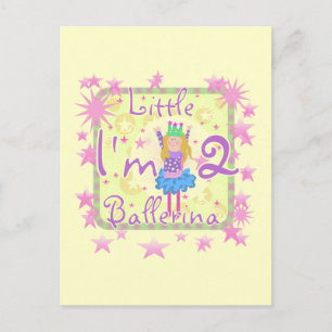 Carte Postale Ballerina 2e Anniversaire Tshirts et cadeaux