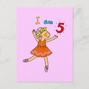 Carte Postale Ballerina de 5 ans