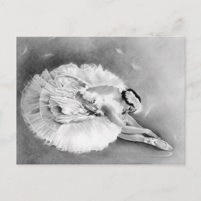 Carte postale Ballerina Dying Swan (Devant)