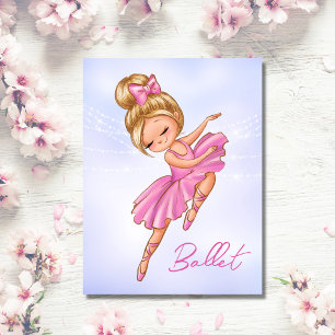 Carte Postale Ballerina Rose, Violet Jolie Ballet