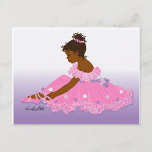 Carte Postale ballerine avec signature
