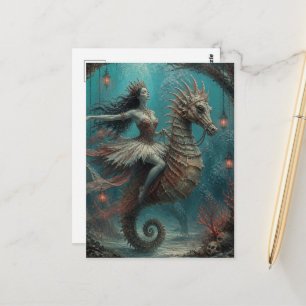 Carte Postale Ballerine Mermaid Fantastique Sombre