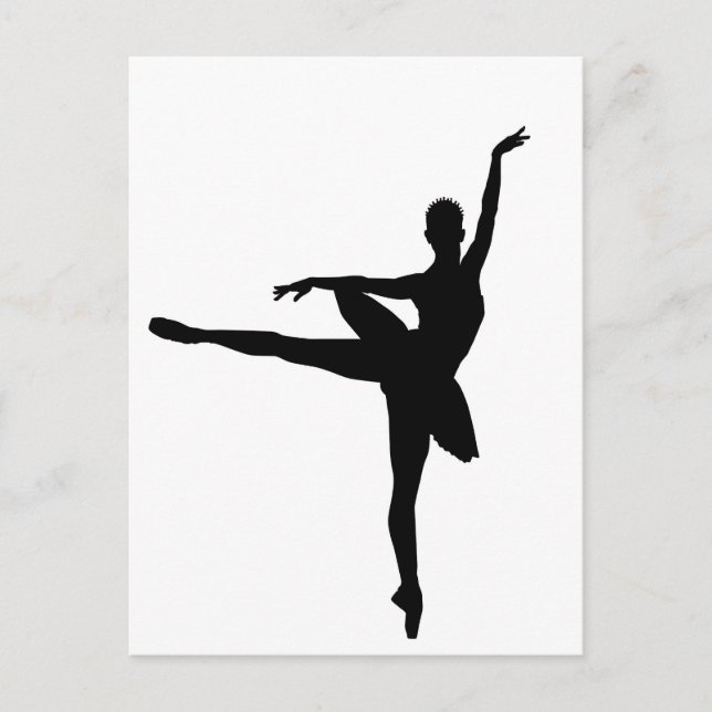 Carte Postale Ballet Ballerina simple (Devant)