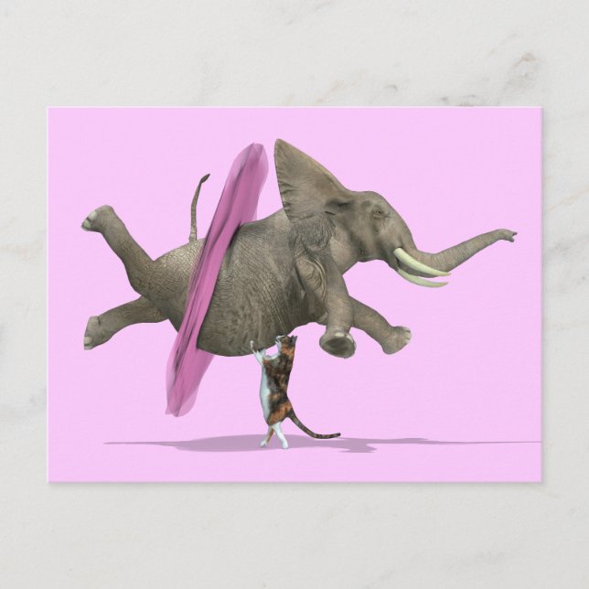 Carte Postale Ballet Dancing Elephant (Devant)